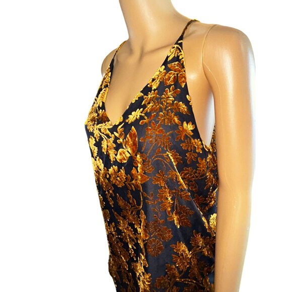 LOFT Womens Sleeveless Velvet Burnout Top Size S Whimsygoth Regency - Picture 5 of 8